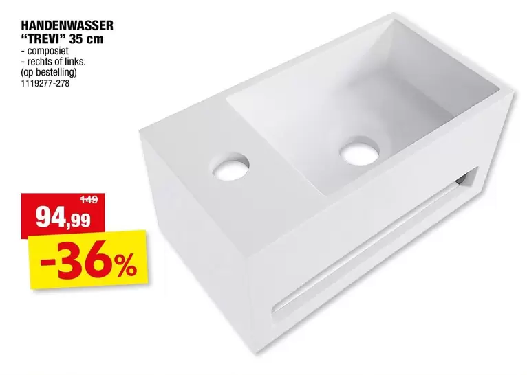 HANDENWASSER "TREVI" 35 cm