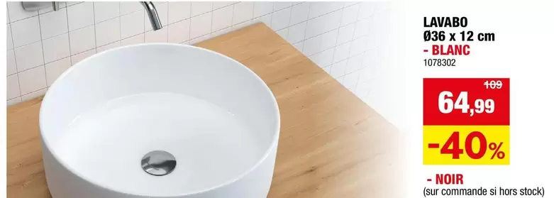LAVABO 836 x 12 cm - BLANC 1078302