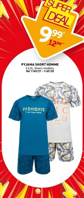 PYJAMA SHORT HOMME