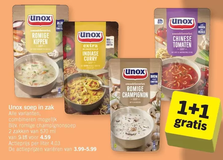 De - Unox soup in zak