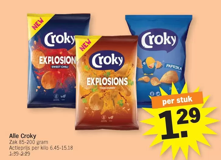 Chili - Croky Explosion, Croky Paprika, Croky Thai Curry