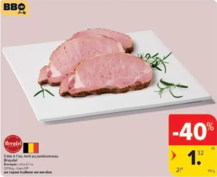 Bbq - Côte à l'os, lard ou jambonneau