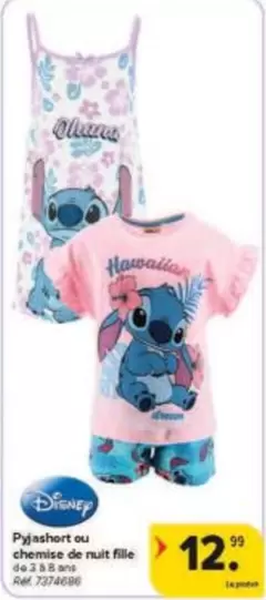 Disney - Pyjashort ou chemise de nuit fille Ref. 7374698
