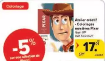 De - Atelier créatif - Colorages mystères Pixar