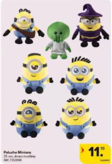 Minions - Peluche  25 cm, divers modèles réf. 720286