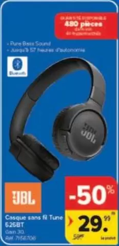 JBL - Casque sans fil Tune 525BT