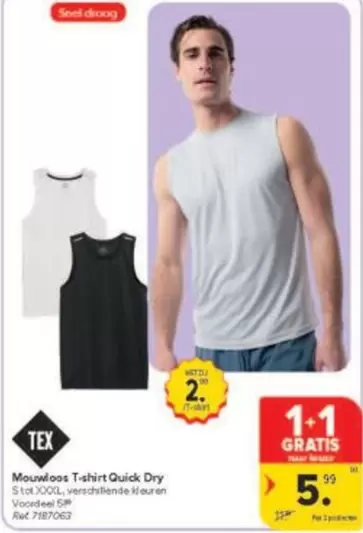 Mouwloos T-shirt Quick Dry