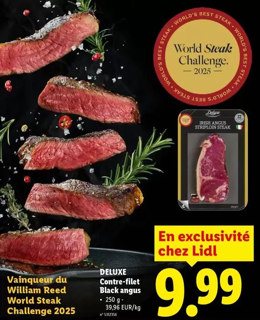 Black - DELUXE Contre-filet angus