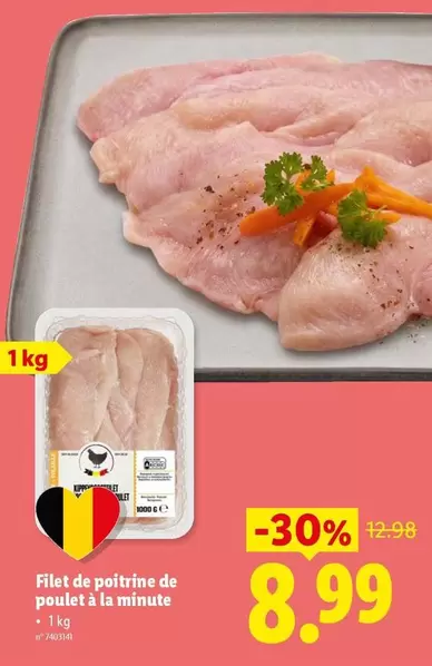 De - Filet de poitrine de poulet à la minute
