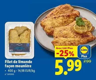 De - Filet de limande façon meunière