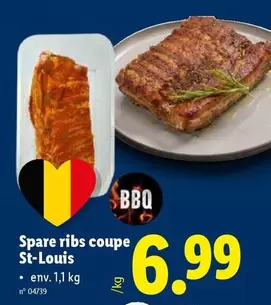 Bbq - Spare ribs coupe
