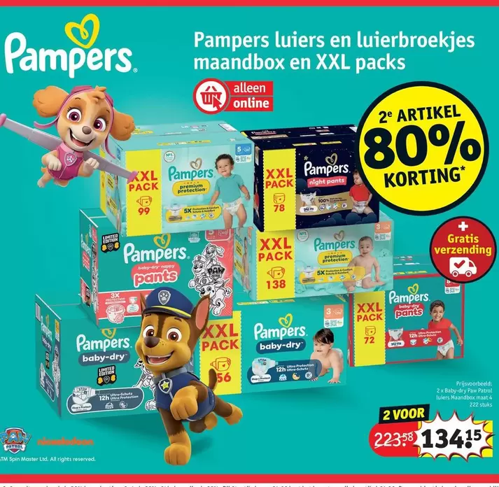 Pampers -  luiers en luierbroekjes XXL packs