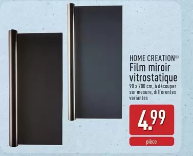 Film miroir vitrostatique
