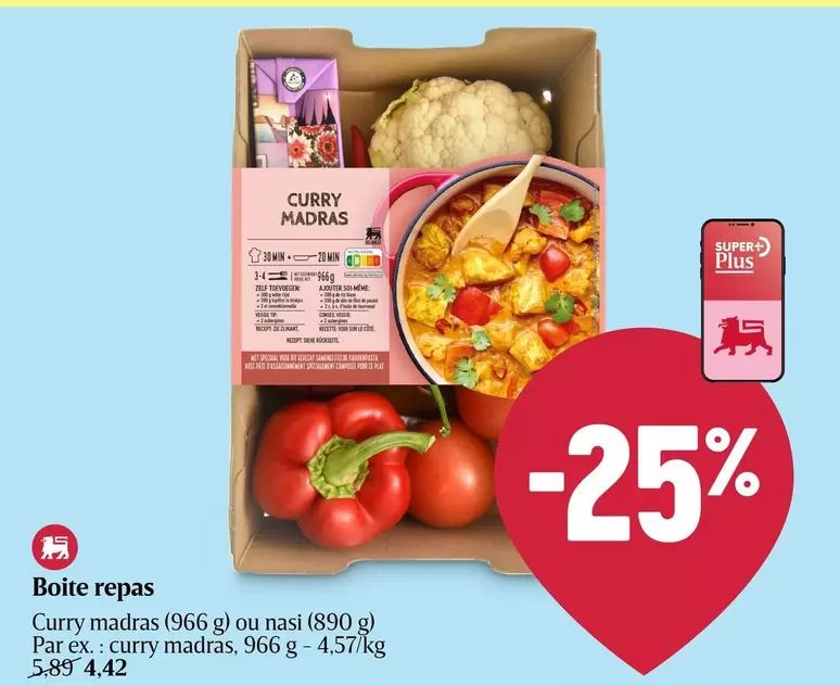 De - Boîte repas Curry madras