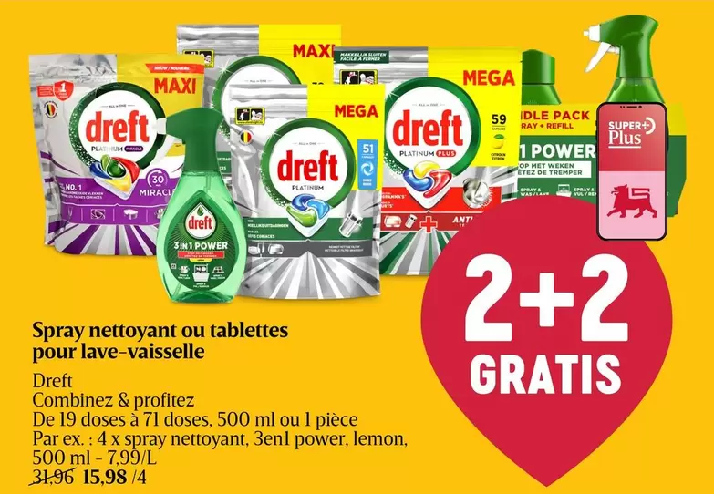 Mega - Spray nettoyant ou tablettes pour lave-vaisselle