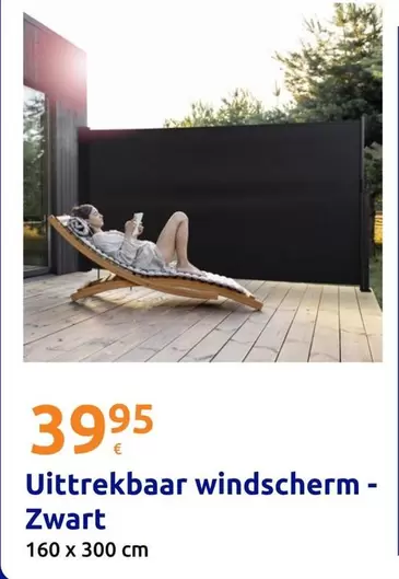 Uittrekbaar windscherm