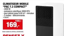 CLIMATISEUR MOBILE "PAC 7.3 COMPACT" - 2000 W