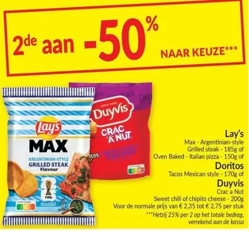 De - Lay's Max, Doritos, Duyvis