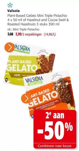 Plant-Based Gelato Mini Triple Pistachio