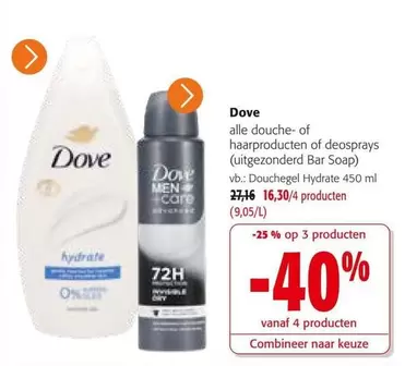 Bar - alle douche- of haarproducten of deosprays