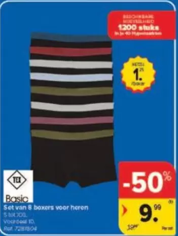 Set van 8 Boxers voor heren