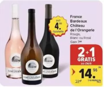 Bordeaux - France Château de l'Orangerie Rouge, Blanc ou Rosé