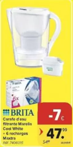 Cool - Carafe d'eau filtrante Marella White + 6 recharges Maxtra Réf. 7406015