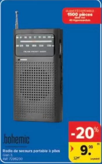 De - Radio de secours portable à piles