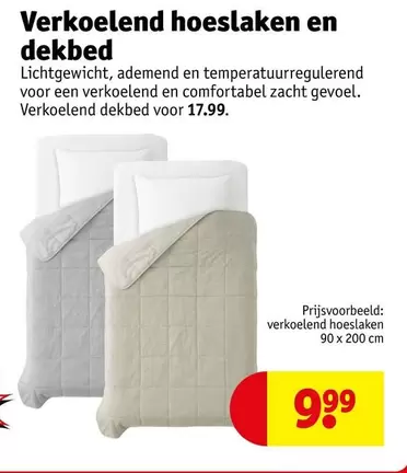 Verkoelend hoeslaken en dekbed
