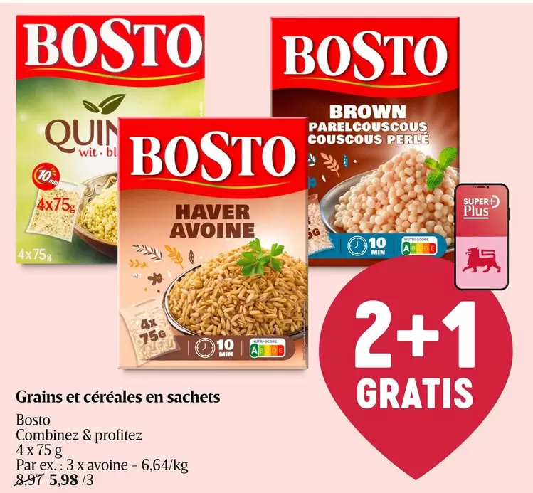 Grains et céréales en sachets