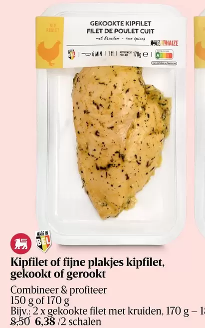 De - Kipfile of fijne plakjes kipfilet, gekookt of gerookt