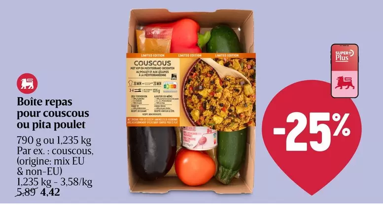 Mix - Boite repas pour couscous ou pita poulet