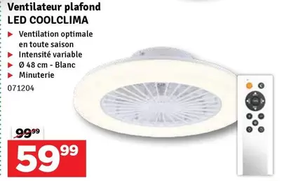 Ventilateur plafond LED COOLCLIMA 071204