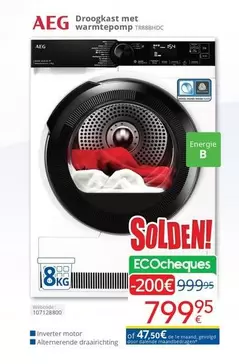 De - Droogkast met warmtepomp T9500-CC