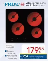 De - Vitrokeramische kookplaat VST6020