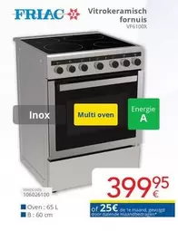 De - Vitrokeramisch fornuis VFG100X
