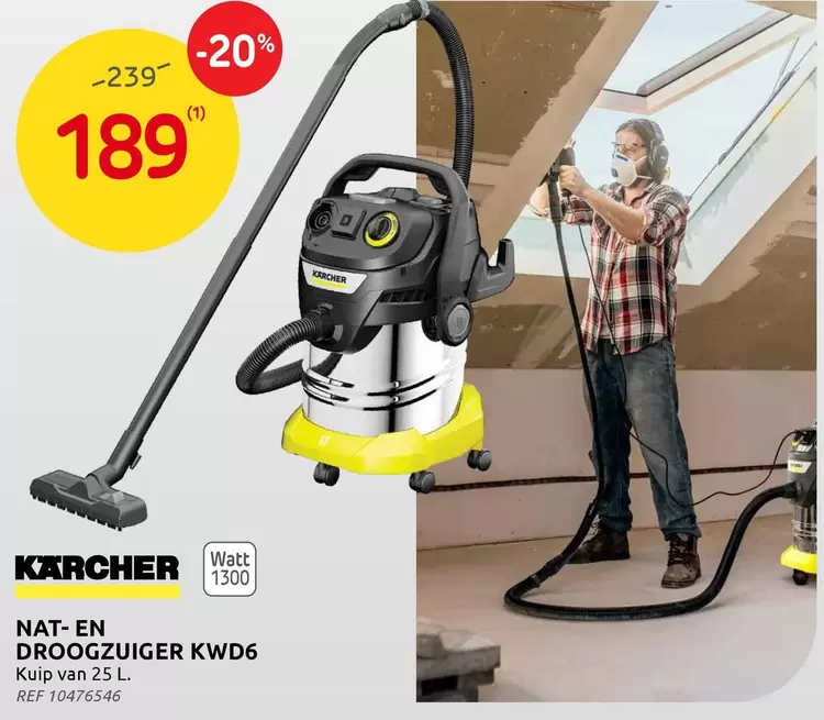 Karcher - NAT- EN DROOGZUIGER KWD6