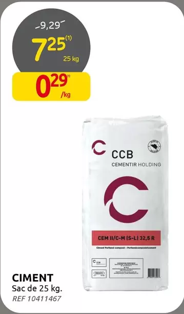 De - CIMENT Sac de 25 kg.