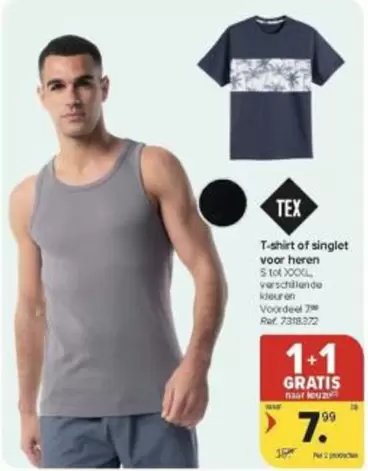 T-shirt of singlet voor heren
