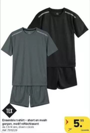 De - Ensemble t-shirt - short en mesh