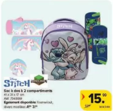 Disney - Sac à dos 2 compartiments