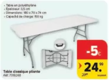 De - Table classique pliante Réf. 7319268