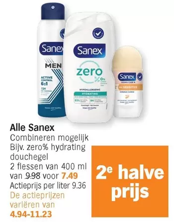 De - Sanex Combineren mogelijk Blijv. zero% hydrating douchegel