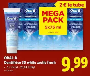 White - Dentrifice 3D white arctic fresh