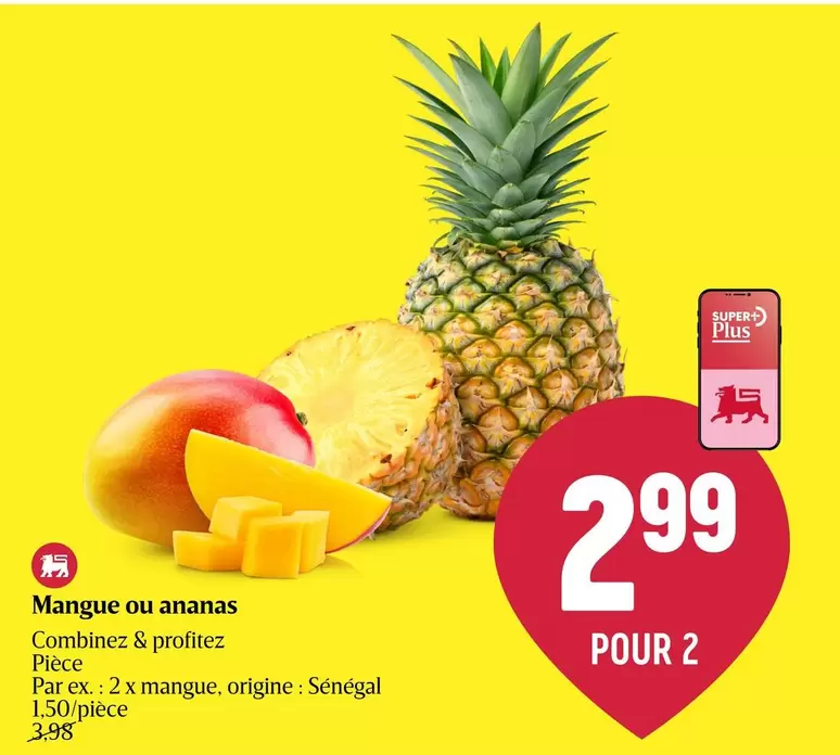 Mangue ou ananas