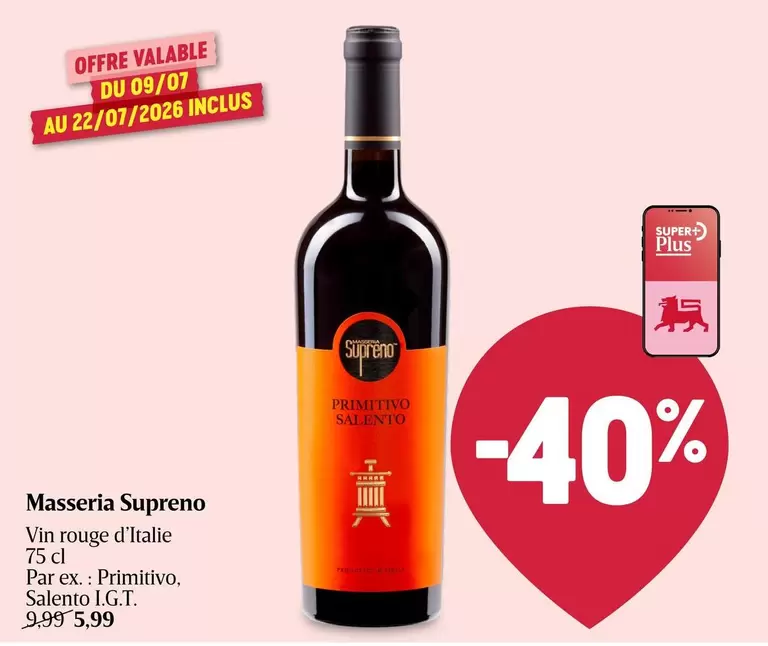 Vin rouge d'Italie