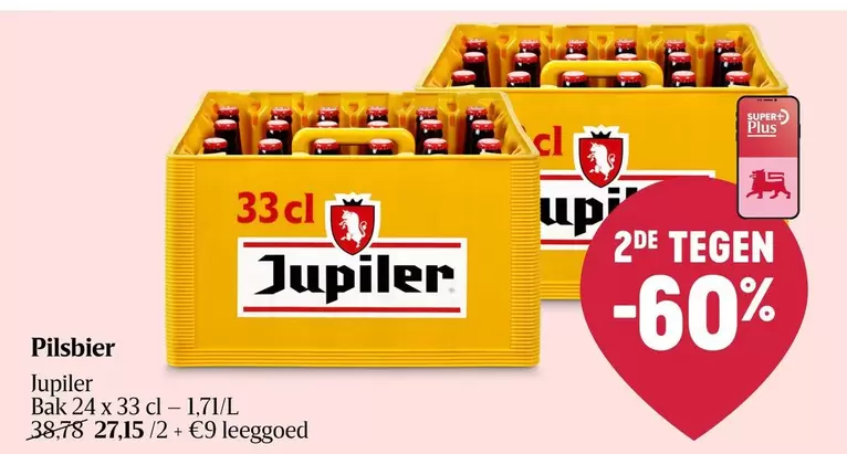 Jupiler - Pilsbier Bak 24 x 33cl - 1.71/L