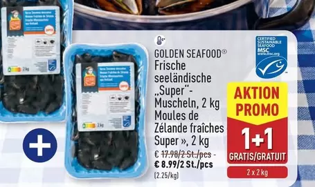 De - Frische seeländische "Super"-Muscheln