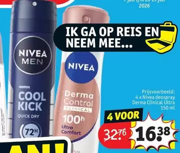 Cool - Nivea Kick Quick Dry Deodorant Spray