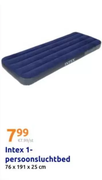 Intex - 1-persoonsluchtbed 76 x 191 x 25 cm